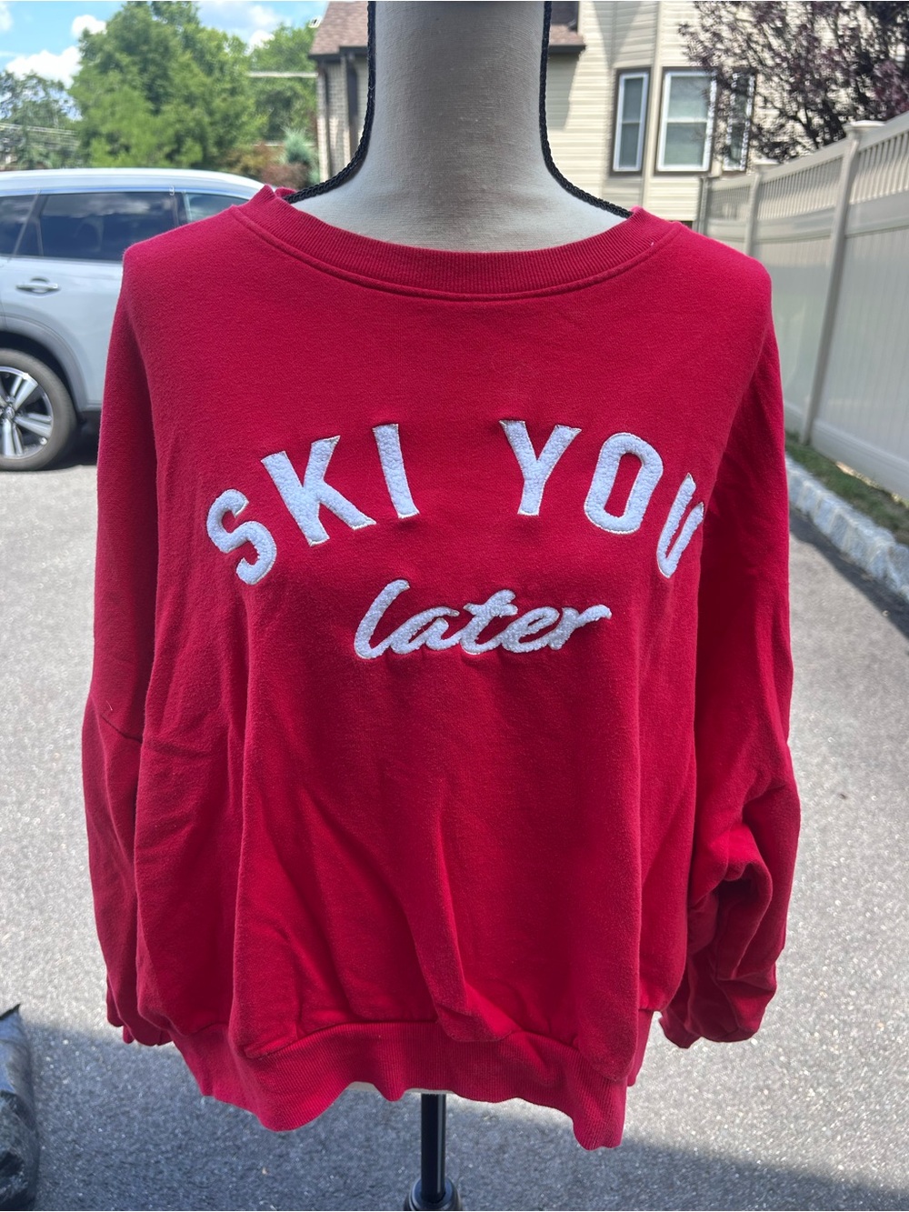 H&M Bright Red Crewneck Sweater
